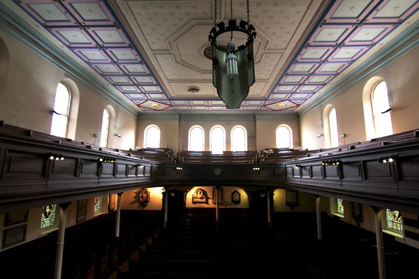 Gallery view from the front (Organ end) of the Chapel.