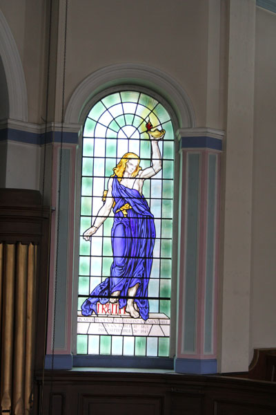 'Truth' Window gallery level, to the right of the organ.   The 'Liberty' window sits on the opposite side.